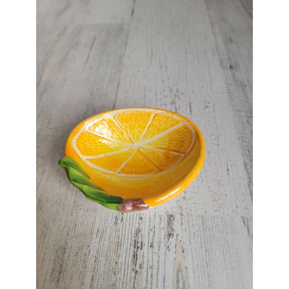 Pier 1 Imports orange dish‎ trinket sauce decor